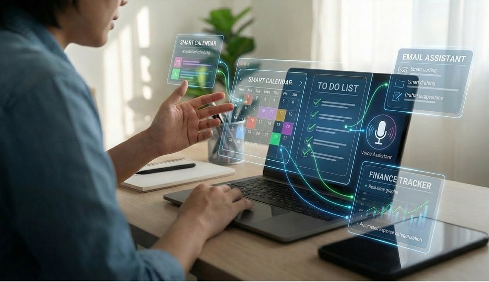 AI automation workflow concept for TechySha
